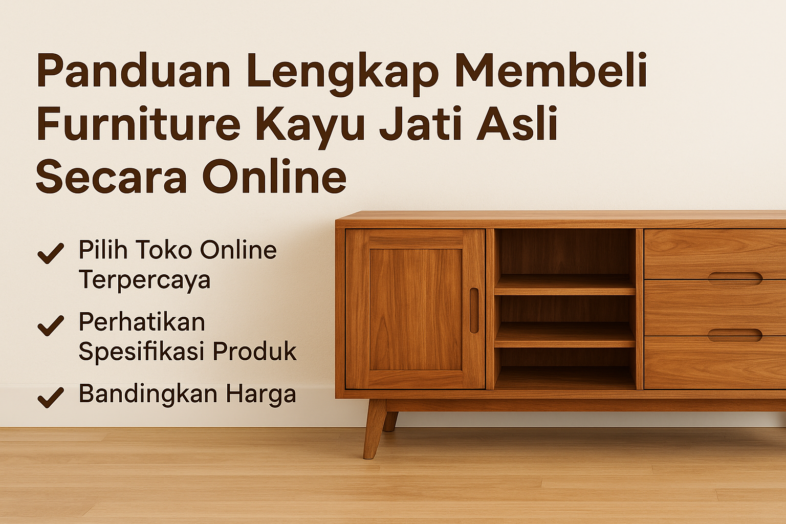 article Panduan Lengkap Membeli Furniture Kayu Jati Asli Secara Online cover thumbnail